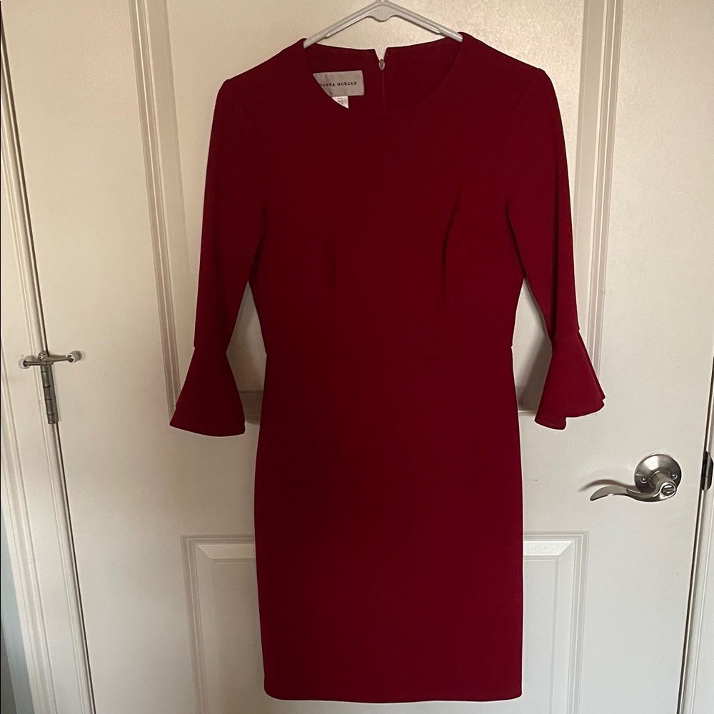 Calvin Klein Red Long Sleeve Dress